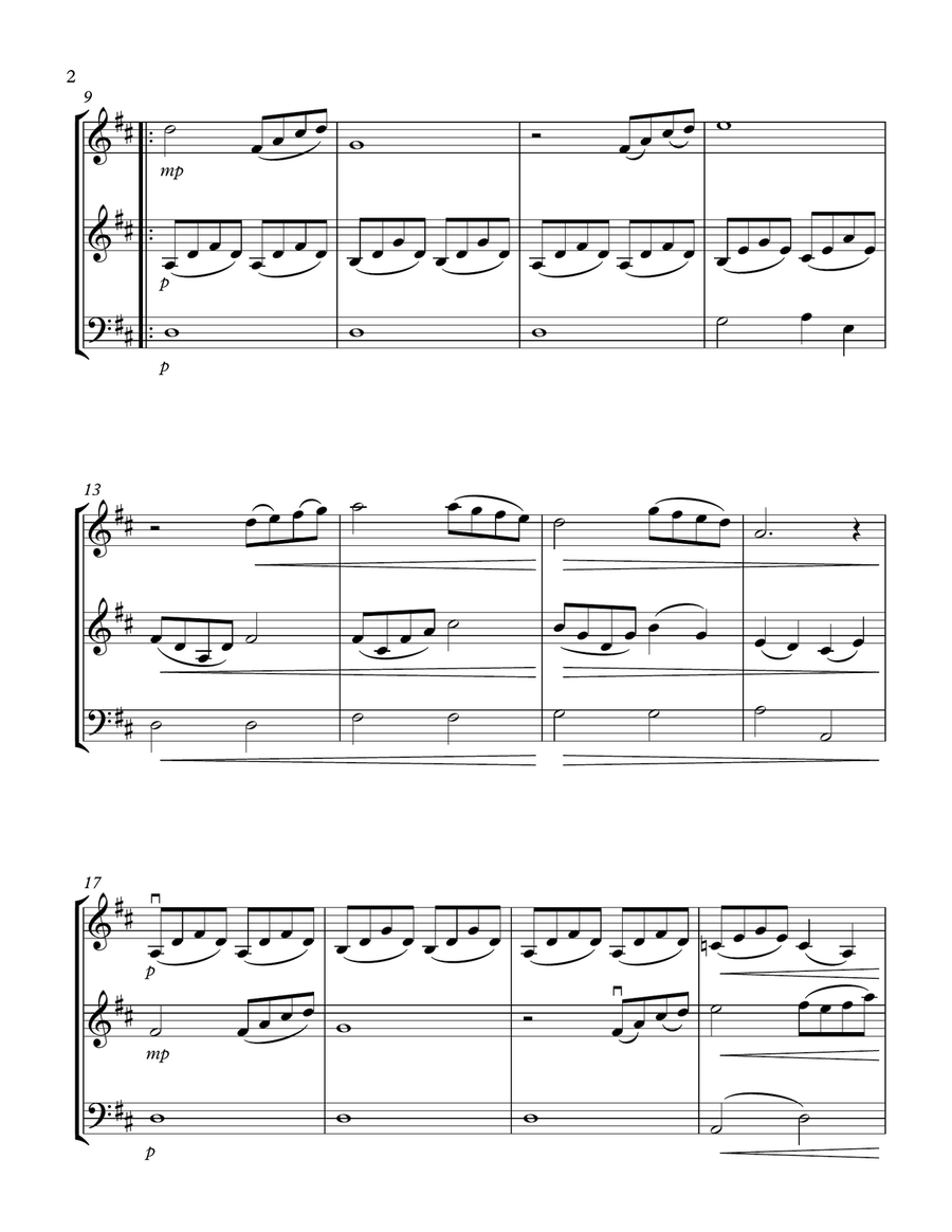 Beauty And The Beast String Trio scores gallery preview page 2