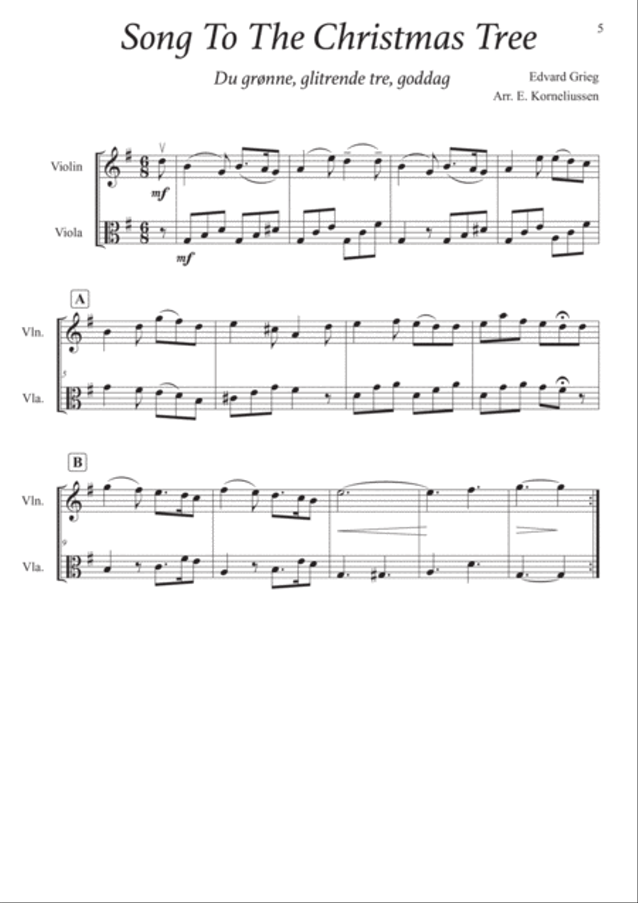 The Christmas Duet Book - 20 Christmas Carols For Violin and Viola String Duet scores gallery preview page 5