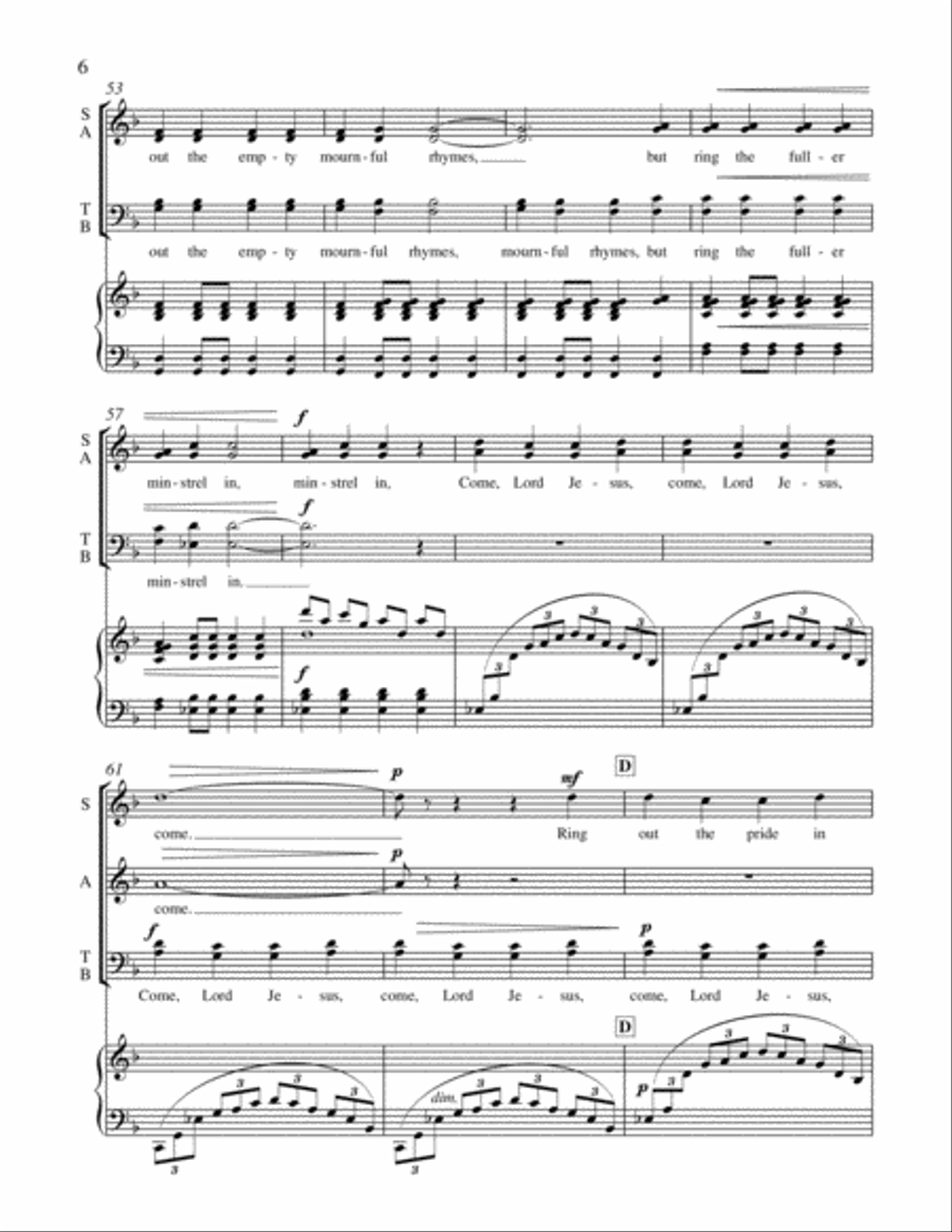 Ring Out, Wild Bells 4-Part scores gallery preview page 6