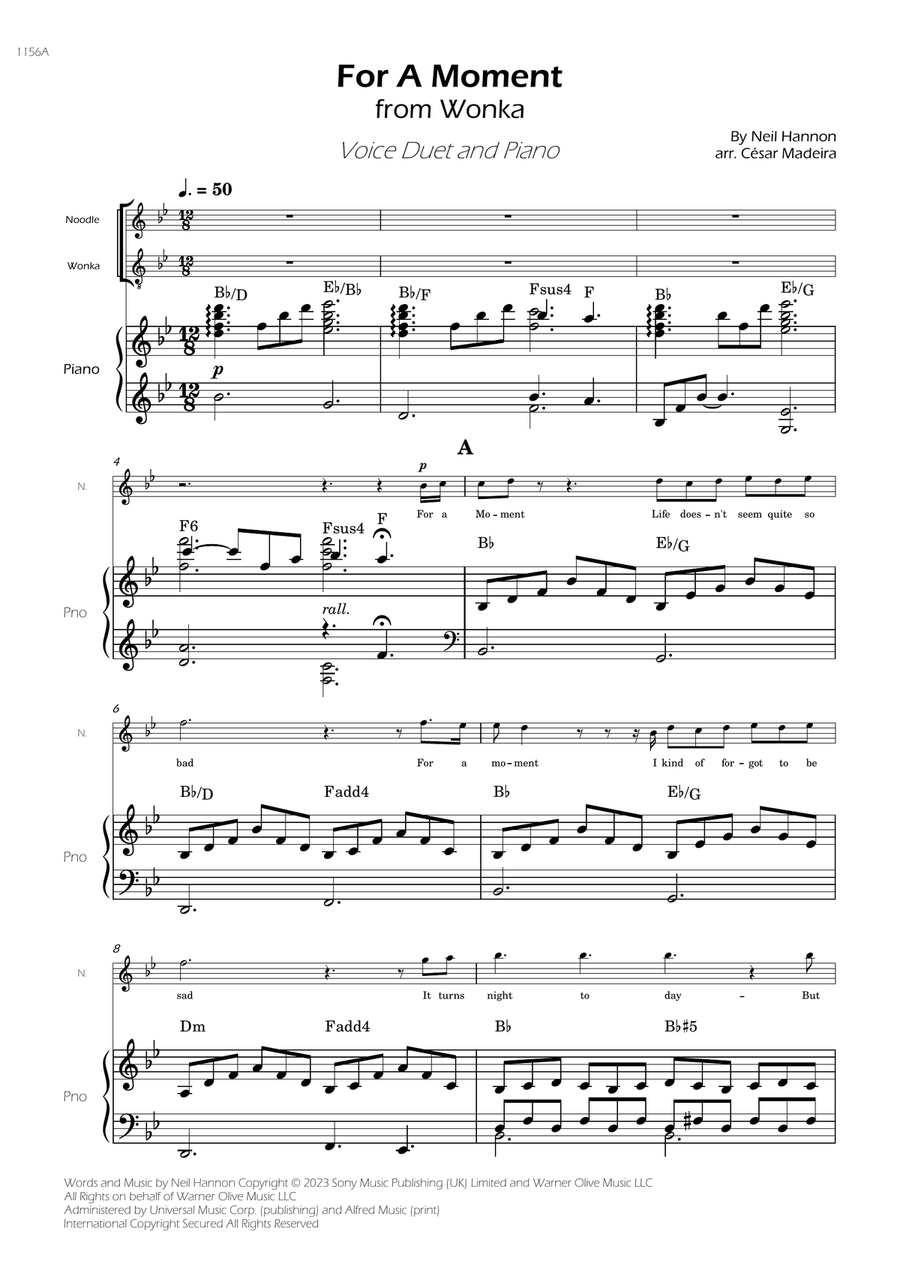 For A Moment High Voice scores gallery preview page 3