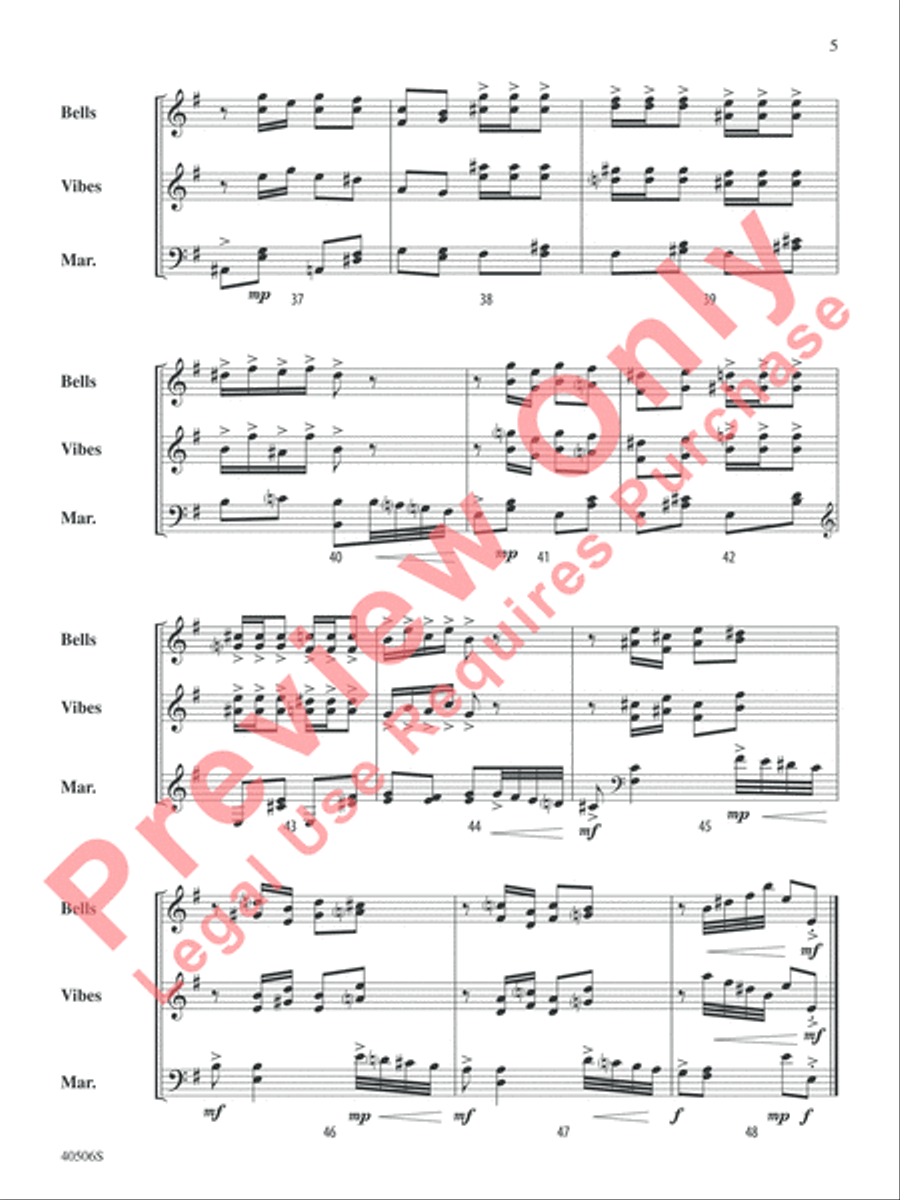 Classic Mallet Trios -- Tchaikovsky Small Ensemble scores gallery preview page 6