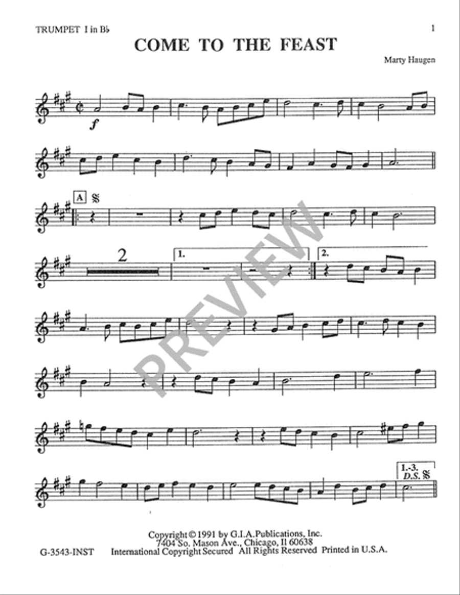 Come to the Feast - Instrument edition Handbell Choir scores gallery preview page 2