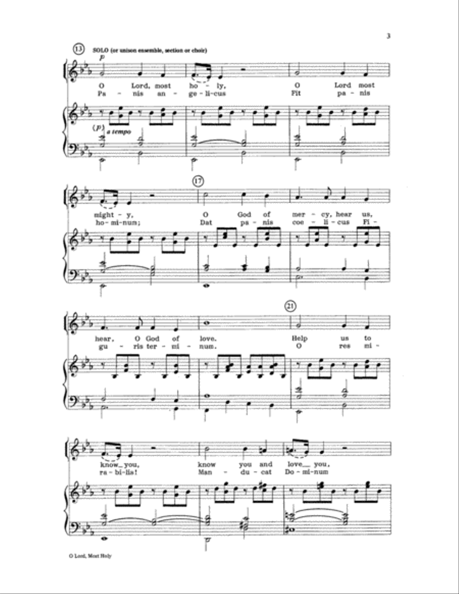 O Lord, Most Holy (Panis Angelicus) 2-Part scores gallery preview page 3