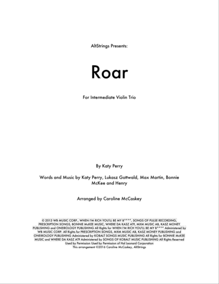 Roar String Trio scores gallery preview page 1