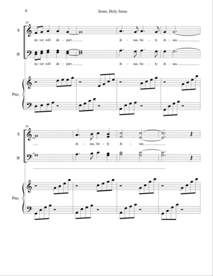 Jesus, Holy Jesus Jesus, Holy Jesus 4-Part scores gallery preview page 4