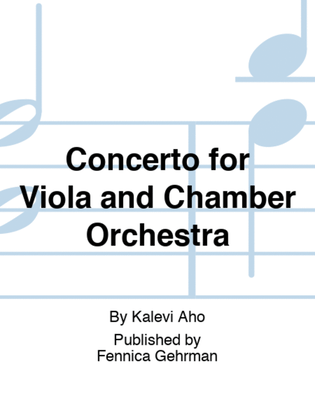 Book cover for Concerto for Viola and Chamber Orchestra