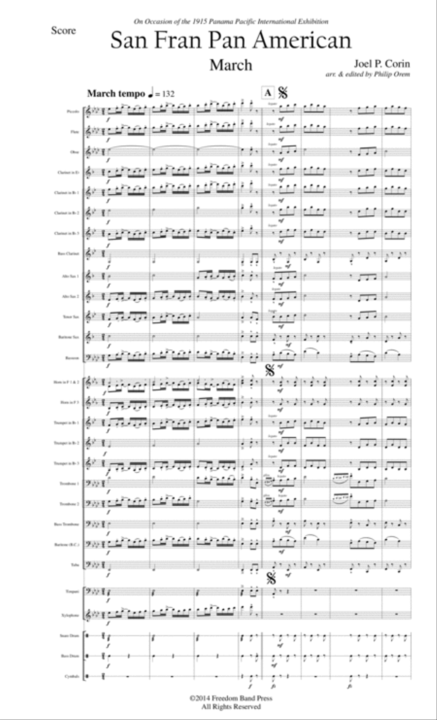 San Fran Pan American March Concert Band scores gallery preview page 3