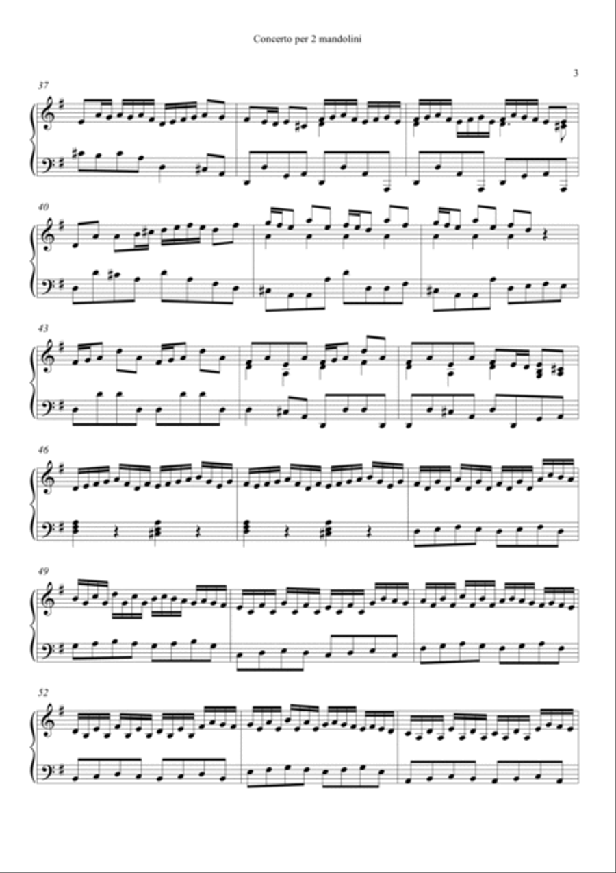 Concerto per 2 mandolini. Piano Solo scores gallery preview page 3