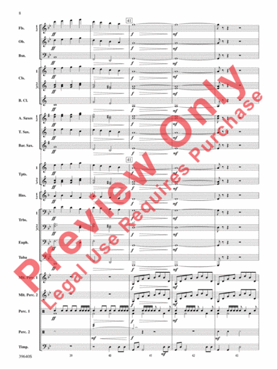 Ancient Carol Variants Concert Band scores gallery preview page 9