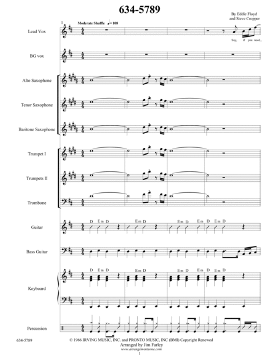 634-5789 Tenor Saxophone scores gallery preview page 3