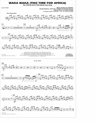 Book cover for Waka Waka (This Time For Africa) (arr. Matt Conaway) - Quad Toms