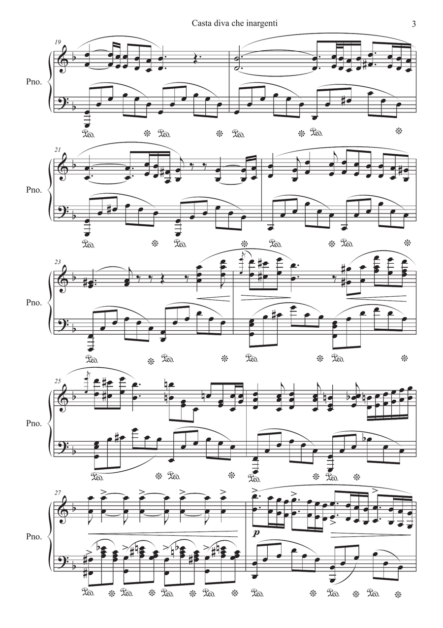 Casta Diva Che Inargenti (from Norma) - Advanced piano transcription Piano Solo scores gallery preview page 4