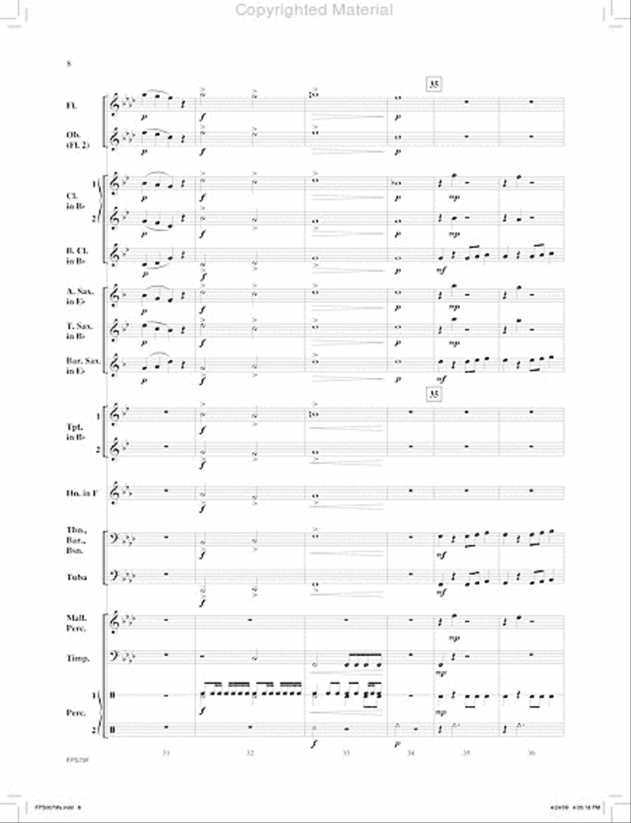 Phantom Echo Concert Band scores gallery preview page 9