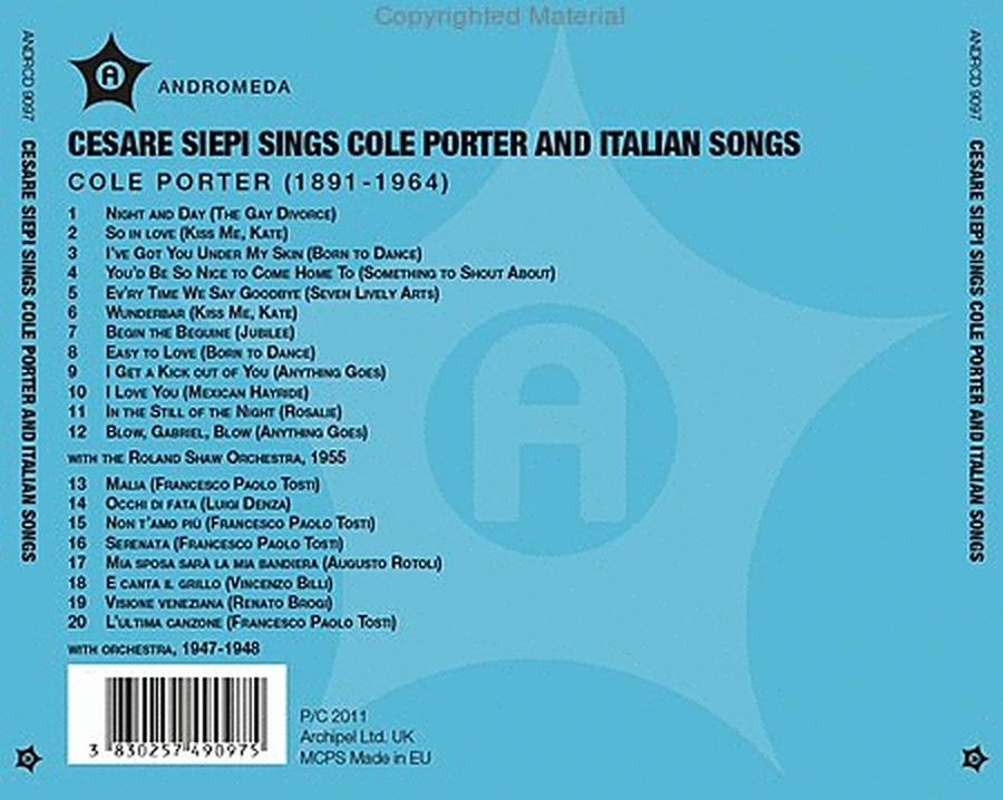 Cesare Siepi Sings Cole Porter