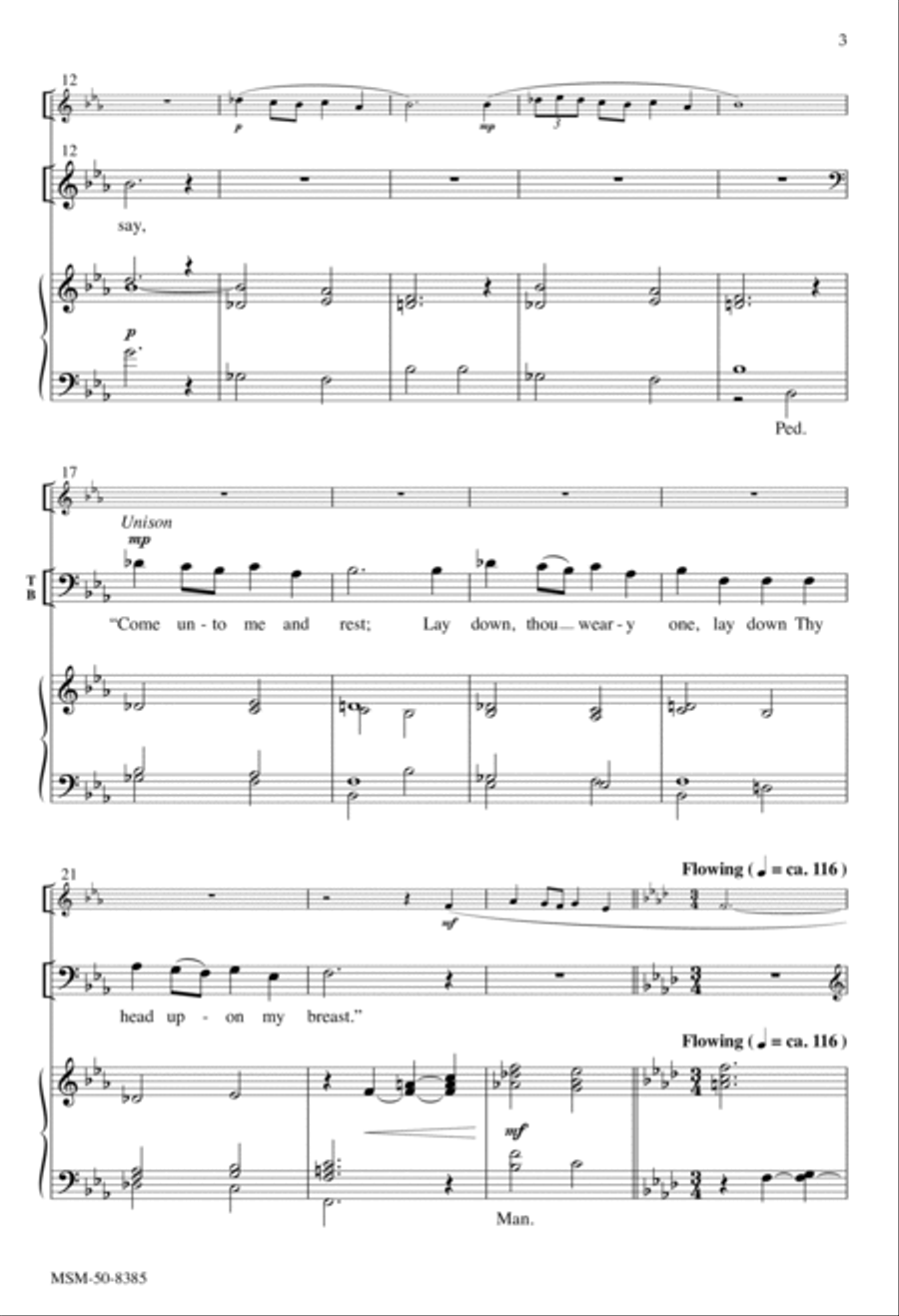 I Heard the Voice of Jesus Say 4-Part scores gallery preview page 3