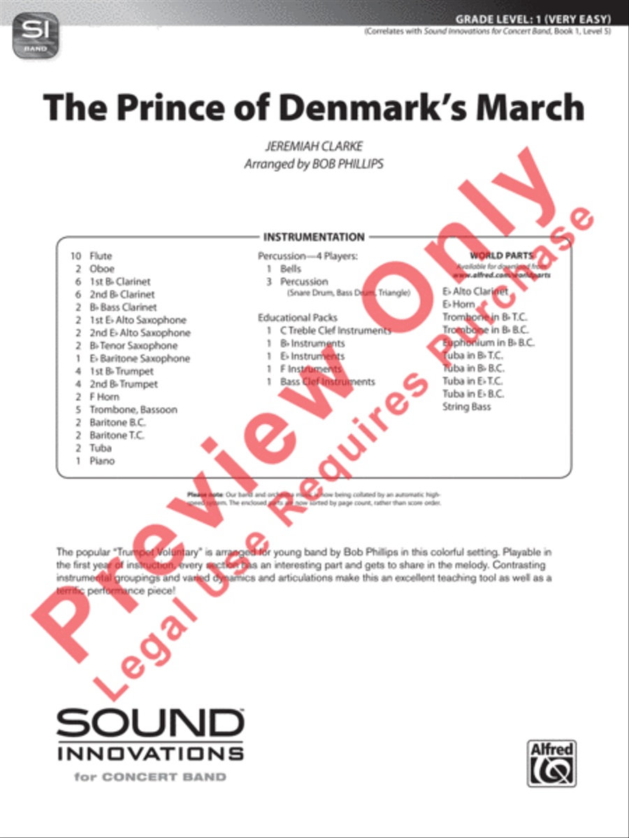 The Prince of Denmark's March Concert Band scores gallery preview page 2