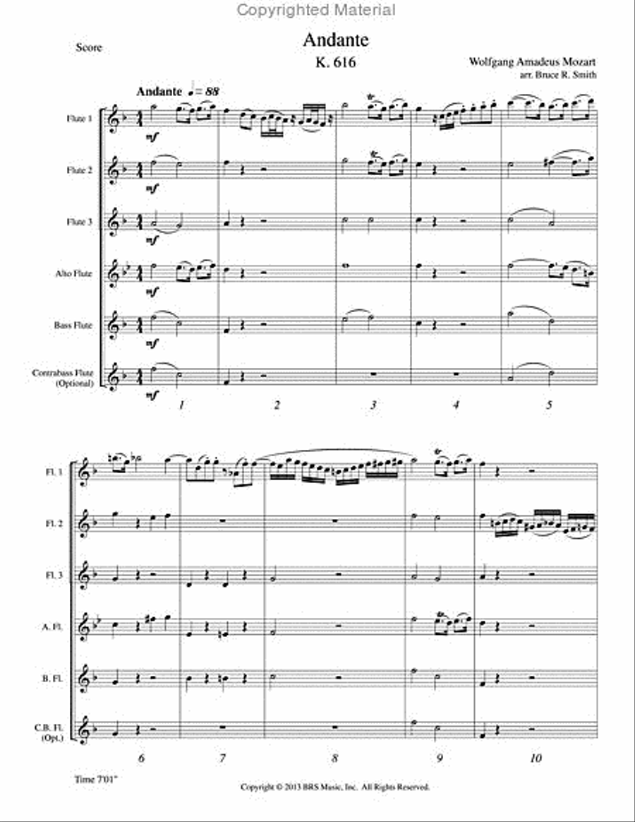 Andante, K. 616 Andante, K. 616 Flute Choir scores gallery preview page 2