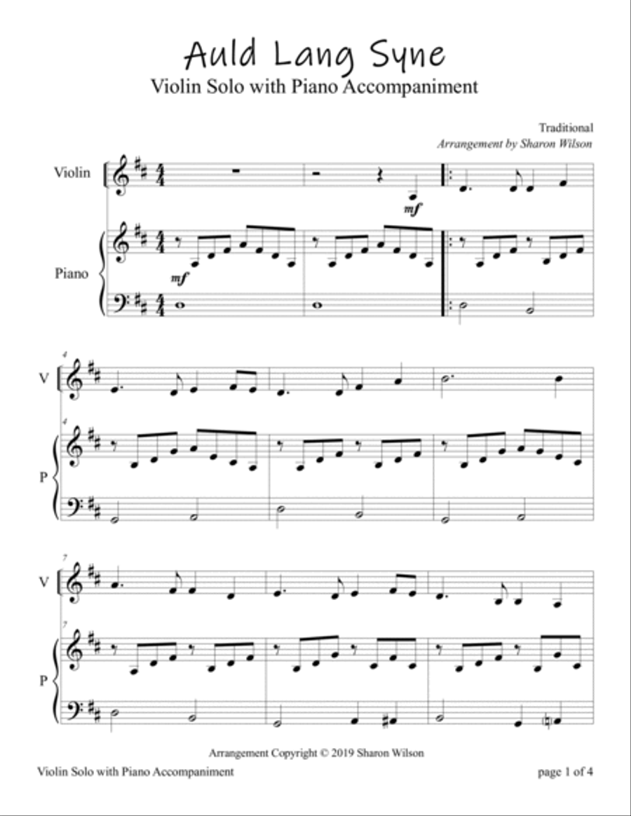 Holiday Classics (A Collection of 10 Easy Violin Solos with Piano Accompaniment) Violin Solo scores gallery preview page 5