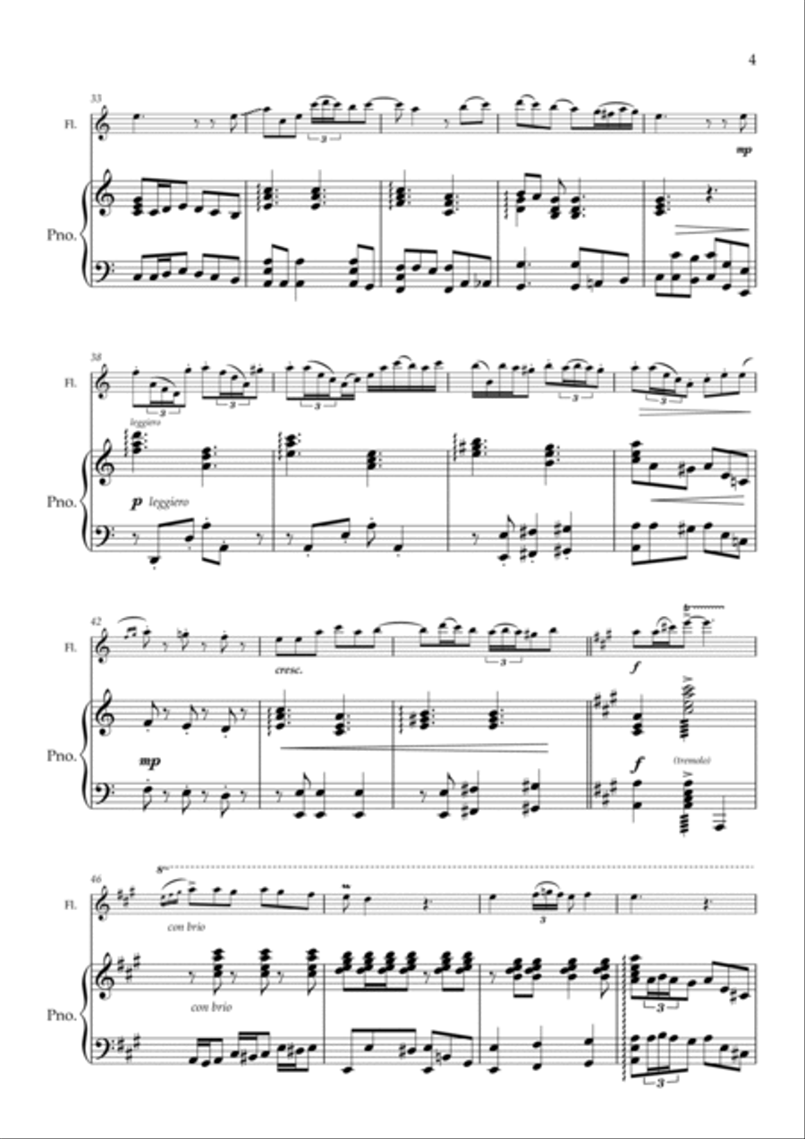 SURQUILLO for flute and piano Flute Solo scores gallery preview page 5