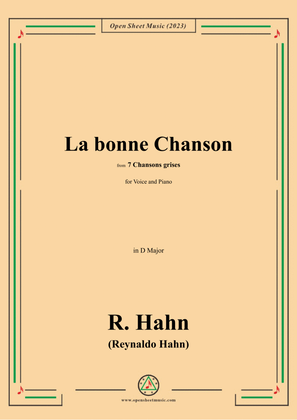 R. Hahn-La bonne Chanson,from '7 Chansons grises',in D Major