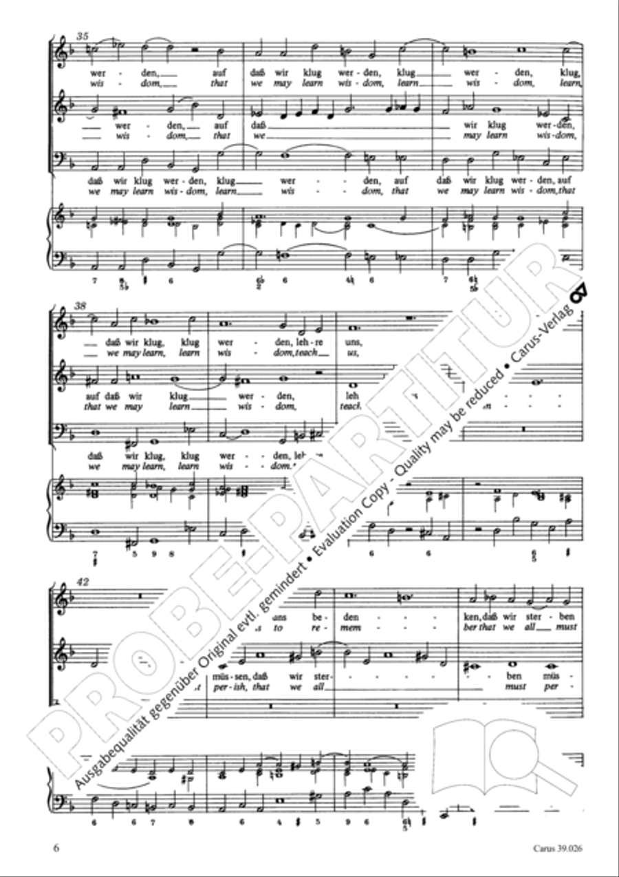 Teach us to remember (Lehre uns bedenken) SA scores gallery preview page 7