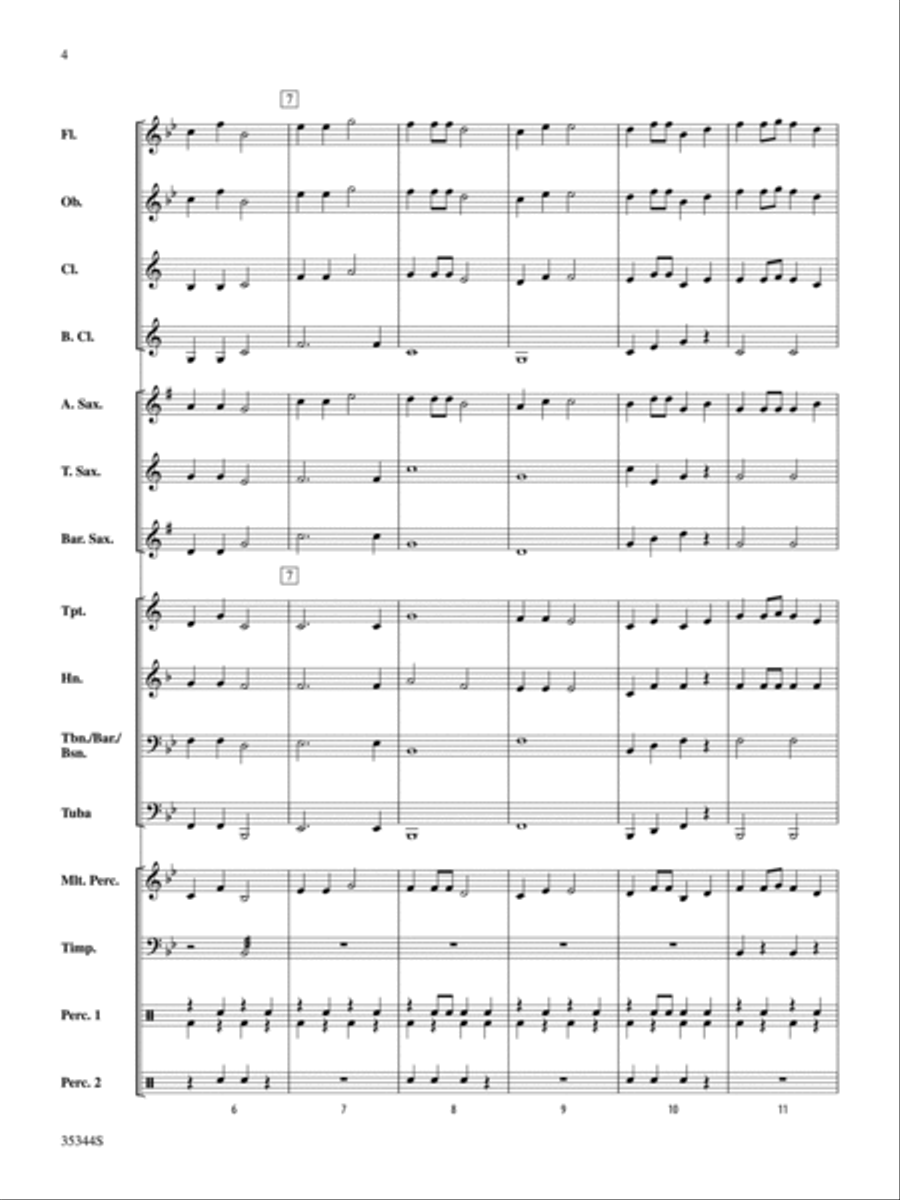 Belwin Beginning Band Kit #7: Holiday Edition Concert Band scores gallery preview page 3
