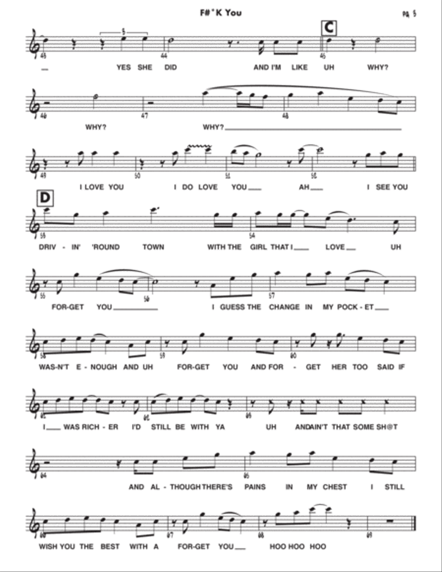 Fuck You Bass Guitar scores gallery preview page 4