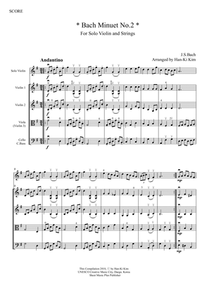 Bach Minuet No.2(For Solo Vn and Strings)