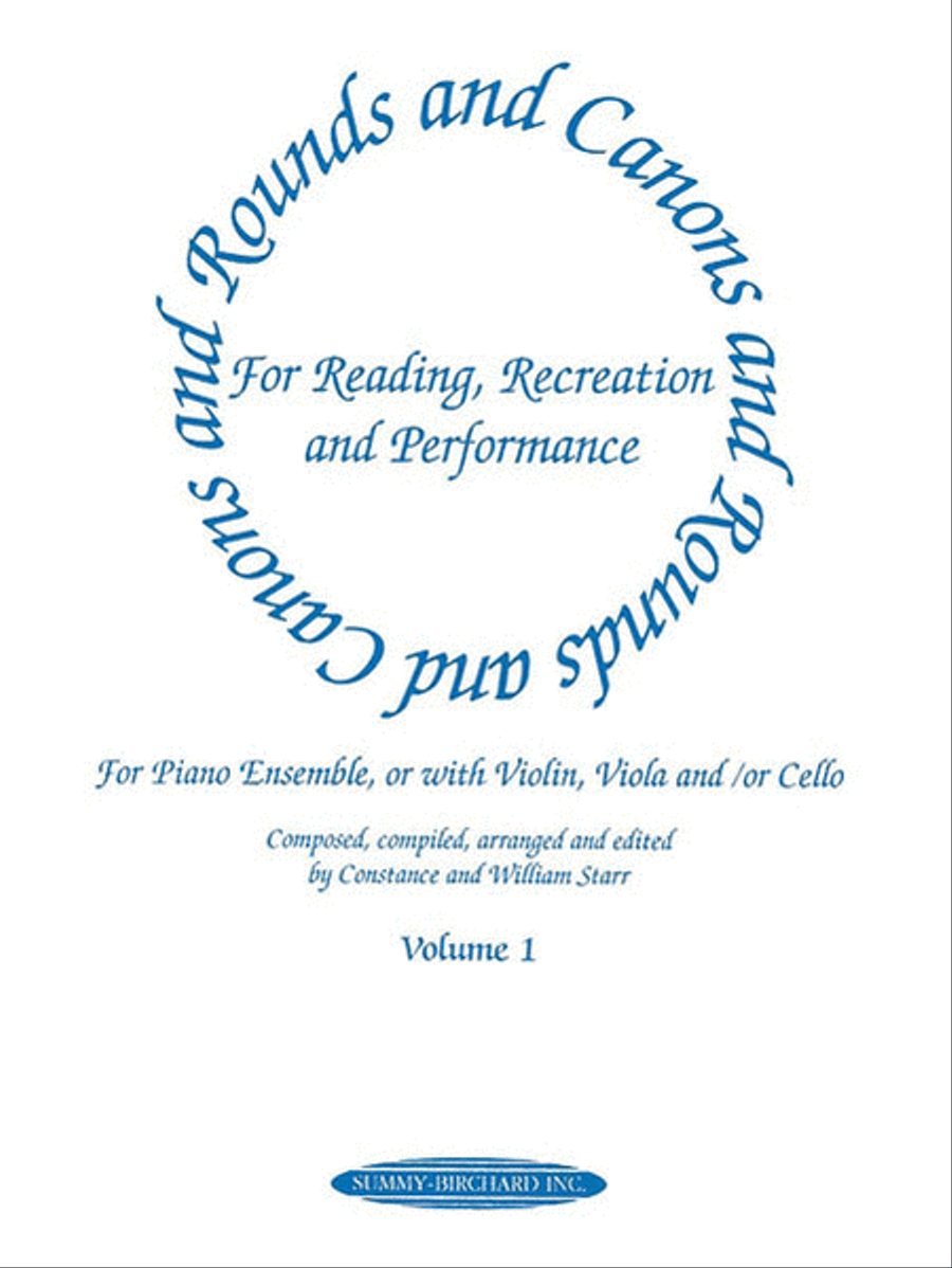 Rounds and Canons for Reading, Recreation and Performance, Piano Ensemble, Volume 1 Cello scores gallery preview page 1