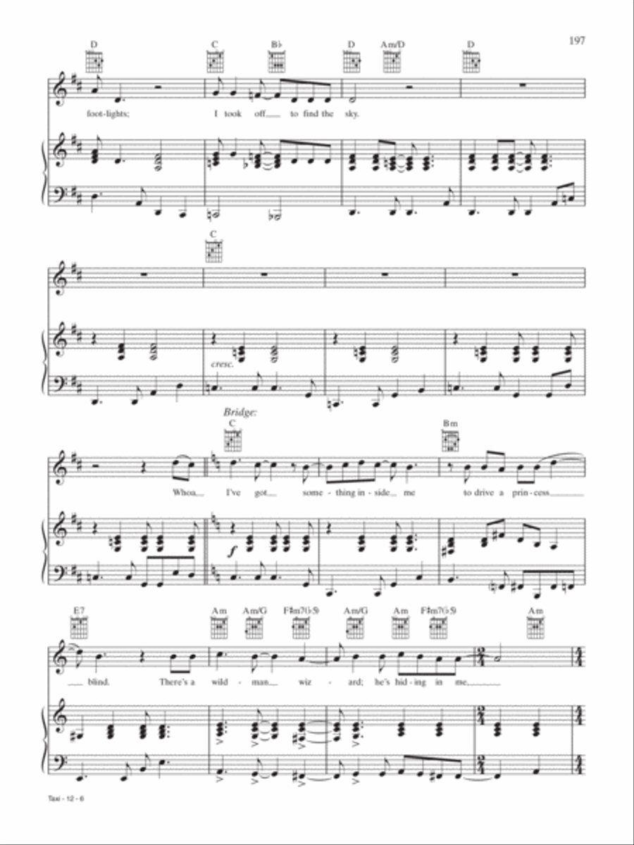 Taxi Piano, Vocal, Guitar scores gallery preview page 6