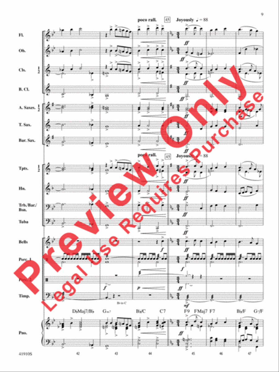 The Spirit of Thanksgiving Concert Band scores gallery preview page 10