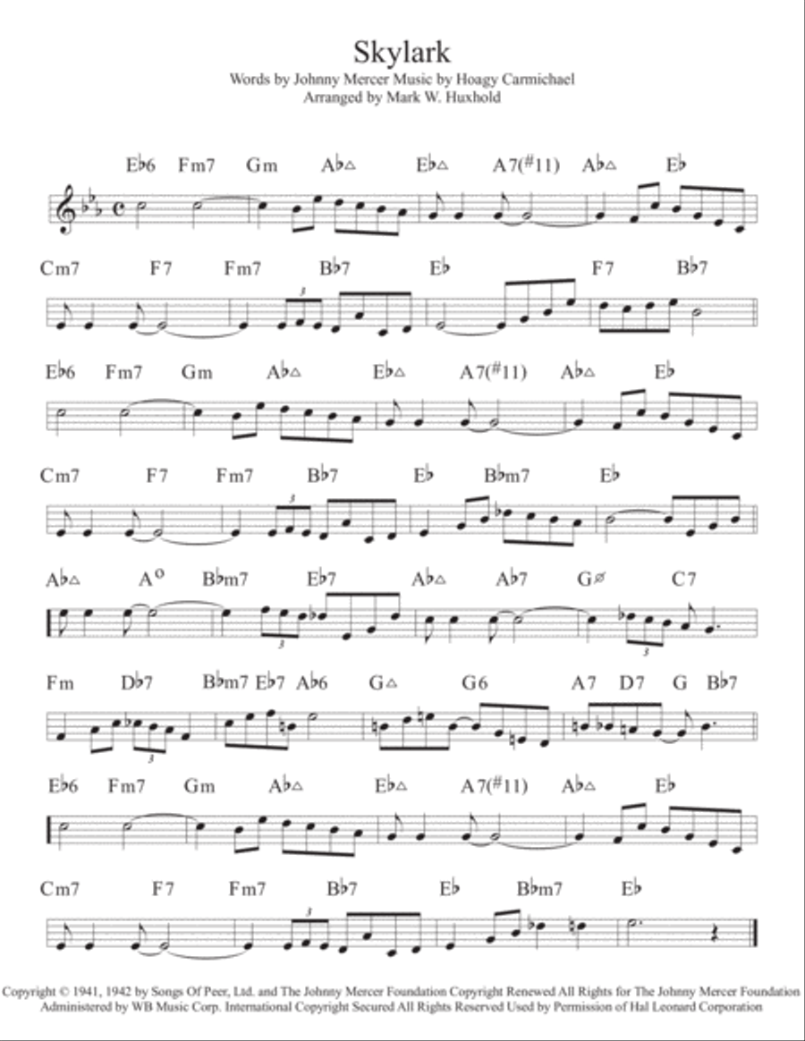 Skylark Piano scores gallery preview page 1