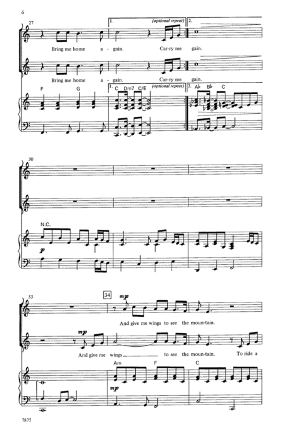 Wings Choir scores gallery preview page 4