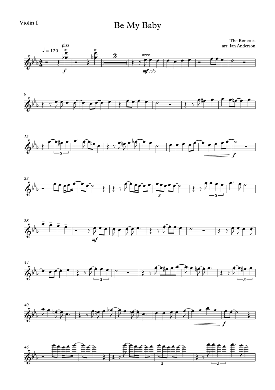 Be My Baby String Quartet scores gallery preview page 6