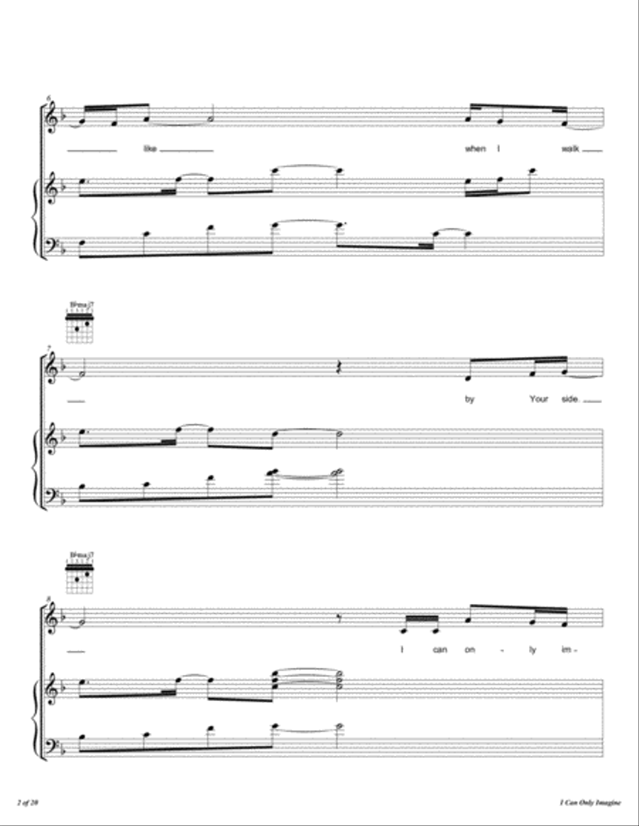 I Can Only Imagine Voice scores gallery preview page 3