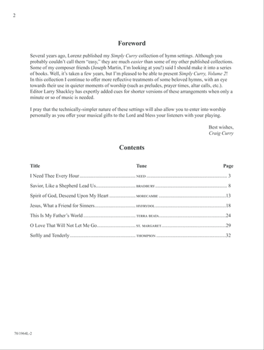 Simply Curry, Vol. 2 Piano Solo scores gallery preview page 2
