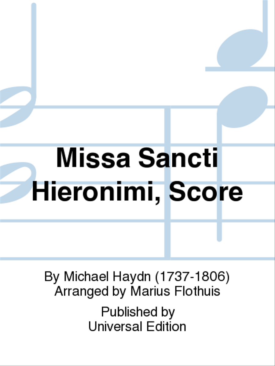 Missa Sancti Hieronimi, Score