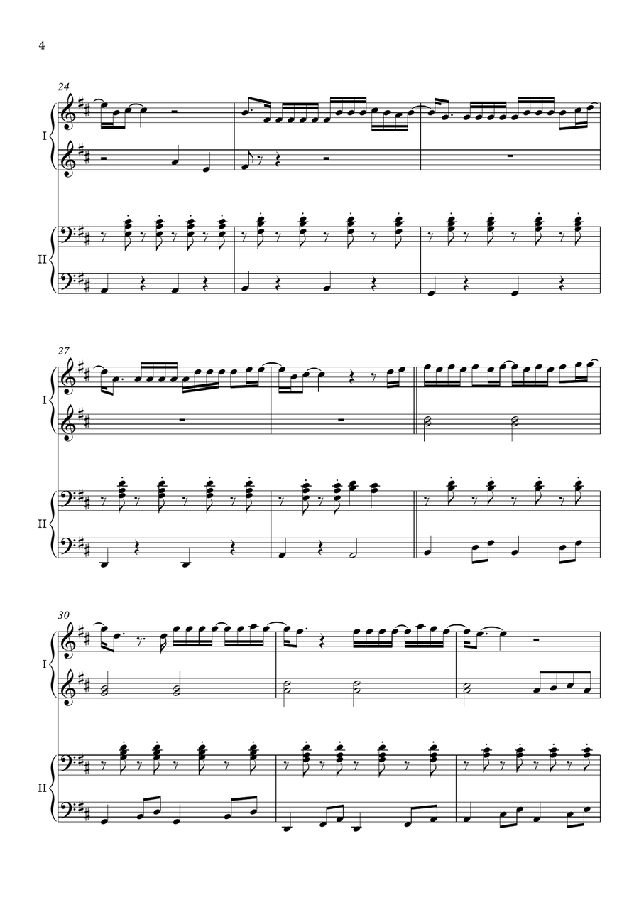 Despacito 1 Piano, 4-Hands scores gallery preview page 4