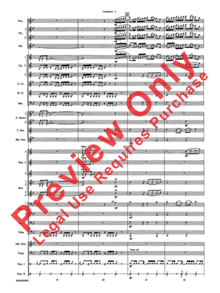 Thine Alabaster Cities Gleam (A Message of Hope for America) Concert Band scores gallery preview page 7