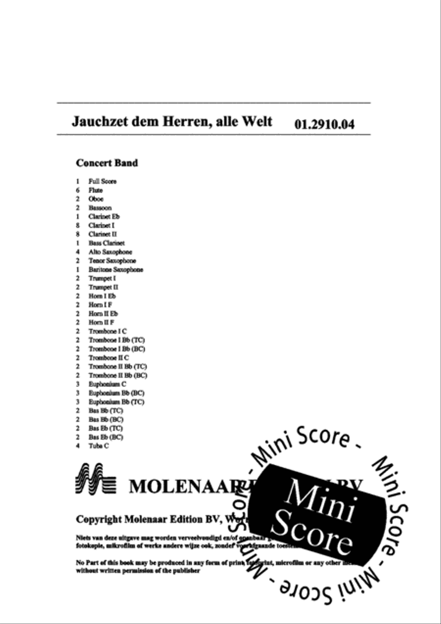 Jauchzet dem Herren Jauchzet dem Herren Concert Band scores gallery preview page 4