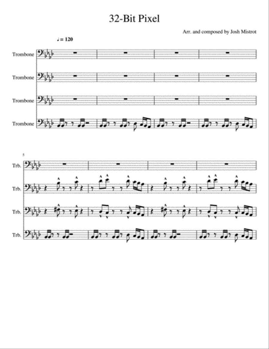 32-Bit Pixel 32-Bit Pixel Brass Ensemble scores gallery preview page 1