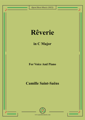 Book cover for Saint-Saëns-Rêverie in C Major,for Voice and Piano