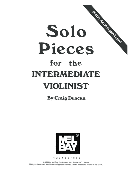 Solo Pieces for the Intermediate Violinist