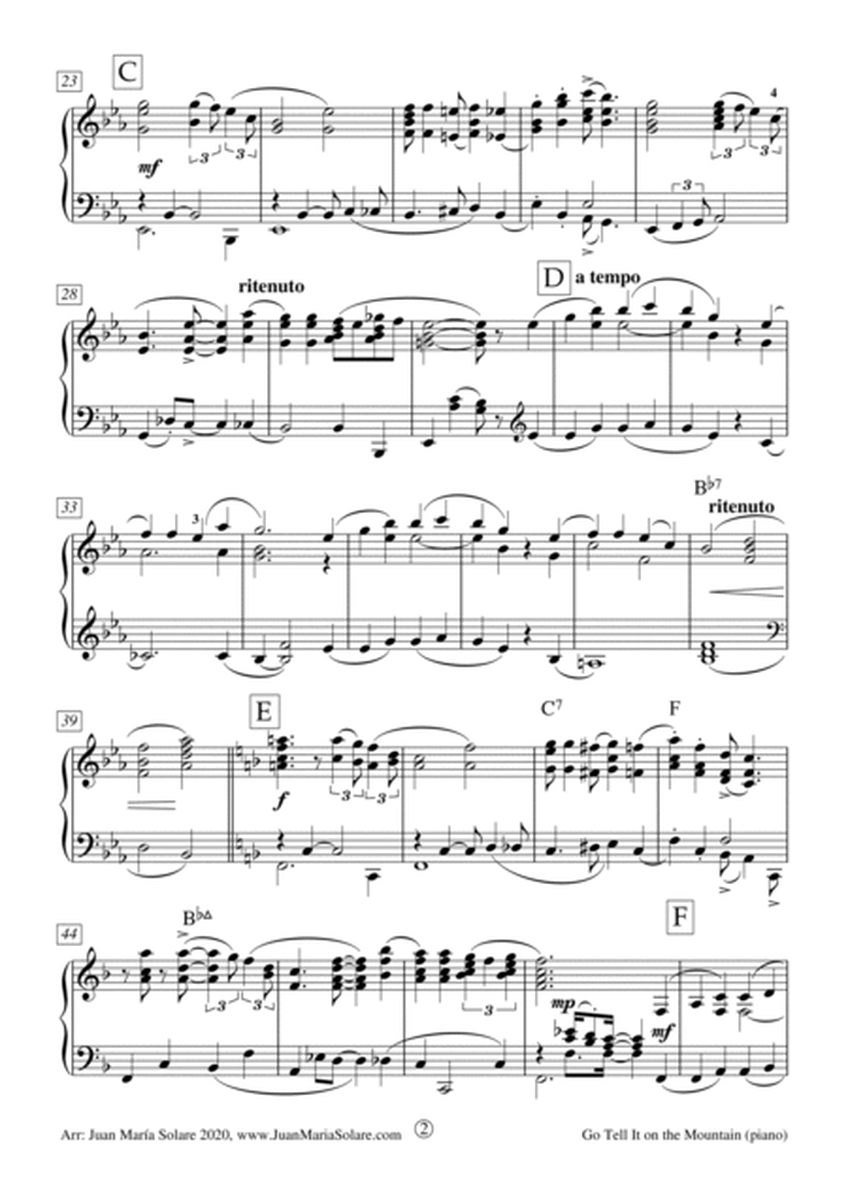 Go, Tell It on the Mountain [piano solo]