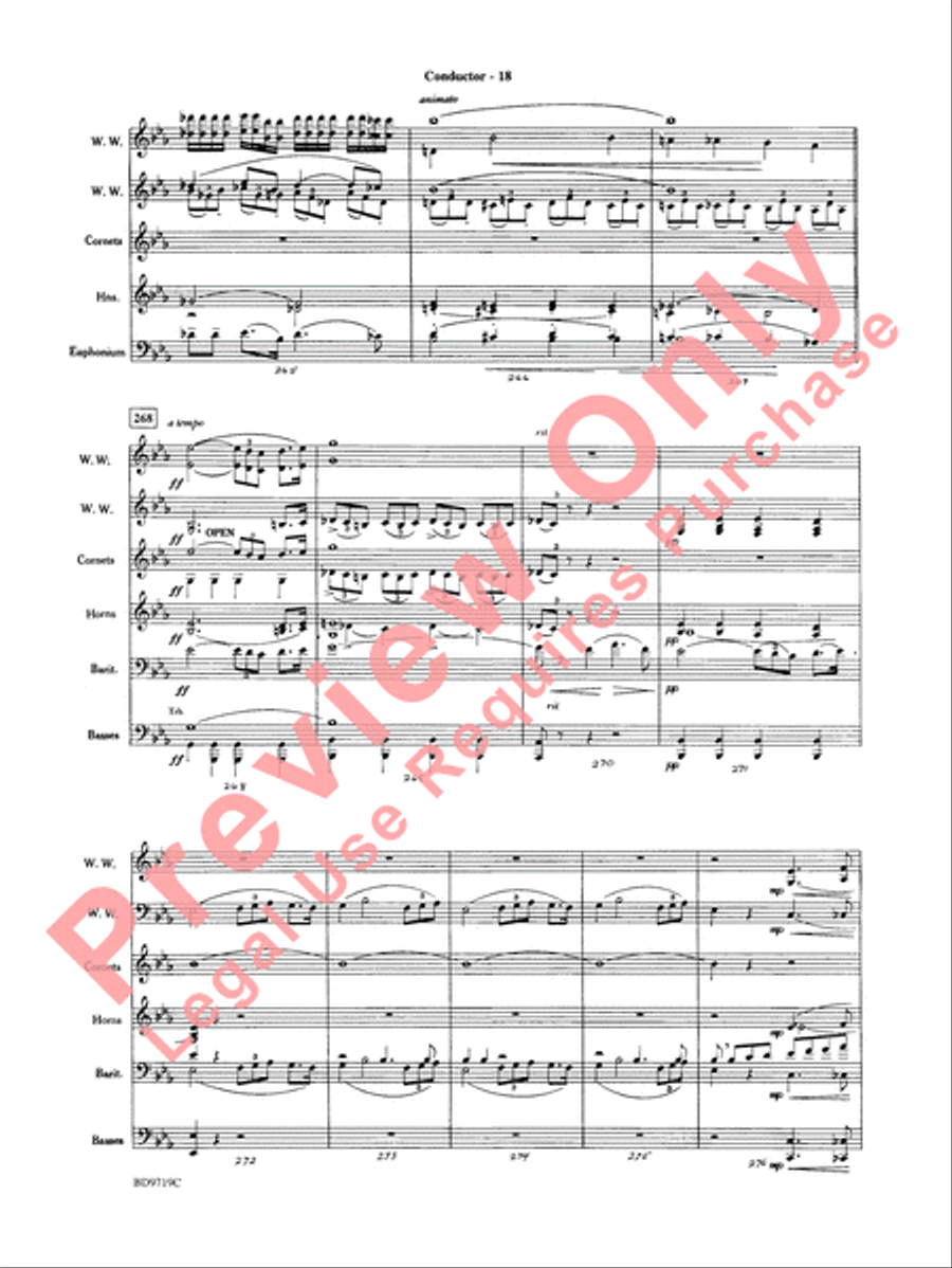 Manzoni Requiem (Excerpts) Concert Band scores gallery preview page 20