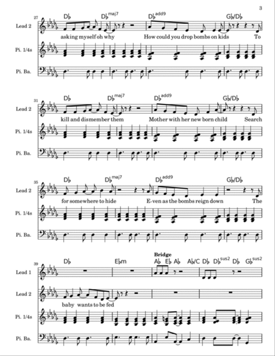 Bi Bi or Bo Bo Easy Piano scores gallery preview page 3