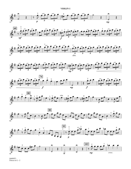 Danza In G - Violin 1