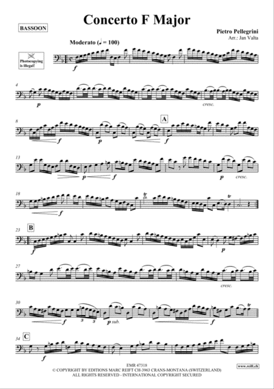 Concerto F Major Bassoon Solo scores gallery preview page 2
