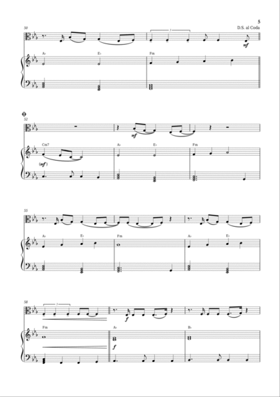 Running Up That Hill Viola scores gallery preview page 5