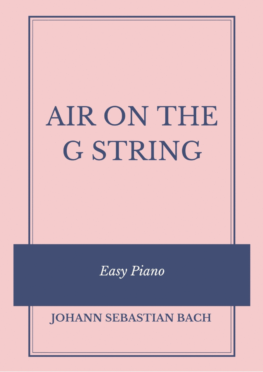 AIR ON THE G STRING - EASY PIANO Easy Piano scores gallery preview page 1